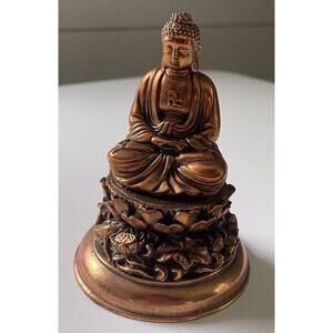 Bronze Buddha Statue Meditation 5 Inch 1995